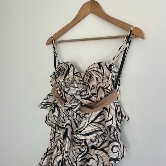 Michael Costello x Revolve NWT Abby Gown in Black and Ivory Dress, Size Small - Picture 6 of 10